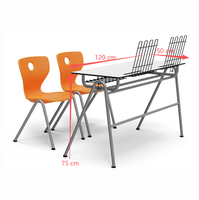 Chaise et table d'écolier, mobilier de classe scolaire, mobilier scolaire, bureau et chaise d'écolier