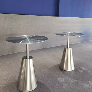 Mesa cuadrada pequeña y moderna de acero inoxidable para té, leche, postres, tiendas, diseño convertible para cafetería y comedor - Product Image 2