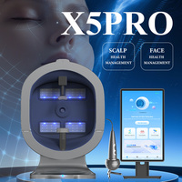 Analyseur de peau X5 PRO avec analyse des cheveux et du cuir chevelu, analyseur facial intelligent 3D avec écran de 21,5 ou 15,6 pouces