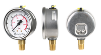 Manomètre hydraulique manomètre réglable en acier inoxydable manomètre montable