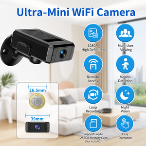 Mini <span class=keywords><strong>Telecamera</strong></span> di Sicurezza <span class=keywords><strong>WiFi</strong></span> Wireless 1080P per Interni, Videocamera per Bambini con Visione Notturna e Rilevamento del Movimento, Dimensioni Ridotte - Product Image 1