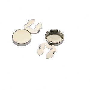 Wholesale French Shirt High Quality 18mm Round Locking Customised Size Brass Button Cover Cufflinks - Product Image 3