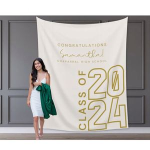 Customize Graduation Party Class of 2024 Congrats Grad School Colorful Banners Backdrop Background for Photography - Product Image 1