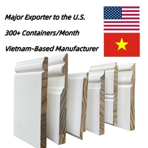 Hiện đại màu trắng primed gỗ radiata thông ván chân tường <span class=keywords><strong>Trim</strong></span> khuôn - Product Image 4