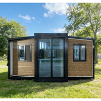 Maison mobile pliable à double aile extensible sur roues - Conteneur habitable portable pour villa, hôtel et bureau à domicile