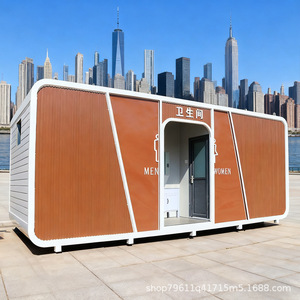 Toilettes portables en panneaux sandwich, modernes, écologiques, pour attractions touristiques en plein air, toilettes pour hommes et femmes - Product Image 3