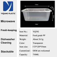 750Ml Wegwerp Plastic Fruitopslag En Picknick Lunchbox Voor Opslag En Transport