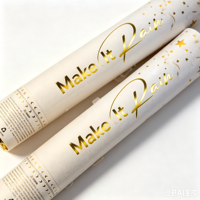 Canon à Confettis Durable PrimePure, Étoiles Dorées Scintillantes, Lot de 2, pour Cérémonies de Remise des Diplômes, Mariages, Anniversaires et Farces