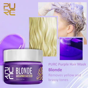 มาส์กผมสีม่วงสำหรับผมเสีย ซ่อมแซมผมเสีย ป้องกันสีเหลือง แชมพูสีเงินสำหรับผมบลอนด์ - Product Image 5