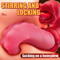 B2B-Anbieter 2-in-1 Masturbator Intim-Massagegerät Leckender Zungenvibrator für Frauen G-Punkt-Stimulation für den weiblichen Gebrauch in der Nacht