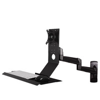 Support d'écran publicitaire Meisonic FE199KBL-3-UF en alliage d'aluminium à 90 degrés pour usage en magasin, couleur blanc/argent