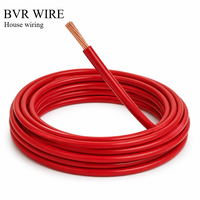 Câble de construction flexible en PVC BVR pour câblage électrique domestique, fourni par l'usine, fil de cuivre 450/750V 2,5/4/6/10/16 mm²