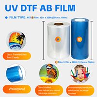 Film UV DTF personnalisé, imperméable, résistant aux rayures, transfert thermique, adhésif sensible à la pression, autocollant, feuille d'or, étiquette pour thé