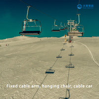 Système de téléphérique à chaises pour ski, en acier, capacité 100-500 kg, usage commercial, marque DQ, transport en montagne, stations de ski, téléphérique panoramique