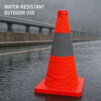 Cône de signalisation routière pliable portable de 30 cm, orange, pour le stationnement et le contrôle du trafic