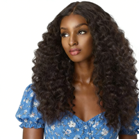 Perruque Lace Front Sensationnel - Amani, nouée à la main, avec raie centrale, sans nœuds, cheveux non-Remy, brun foncé (2), toutes couleurs, fabriquée en Chine