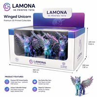 Jouet Licorne Articulé Imprimé en 3D, Anti-Stress, Arc-en-ciel Magique, Jouet Éducatif pour la Dextérité Manuelle, Vente en Gros, MOQ 2 pièces Lamona