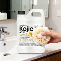 Gel Douche Éclaircissant et Nourrissant à l'Acide Kojique pour Femmes, avec Ingrédients Chimiques Moussants