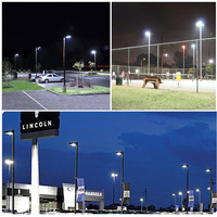 Luminaire LED ETL DLC 150W 5000K pour éclairage de zone, capteur photocellule IP66, garantie 5 ans, divers supports de montage en option