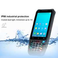 Lecteur de données industriel robuste Android 10 NFC de 4 pouces, collecteur de données portable, smartphone logistique, scanner de codes-barres laser 1D 2D, PDA