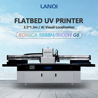 Impresora UV Plana Industrial de 2.5m, Alta Velocidad, Alta Precisión, Cabezal de Impresión Konica 9888H, Venta Directa de Fábrica, 1 Año de Garantía