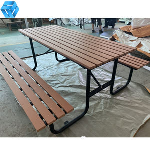 طاولة من البلاستيك معاد تدويره HDPE على شكل مستطيل من HYX وجلوس في الهواء الطلق مع طاولة من البلاستيك ومزودة بحامل طاولة ومزودة بحامل من النوع "HYX" على شكل مستطيل ، ومزودة بطاولة من البلاستيك المعاد تدويره ، ومزودة بطاولة جلوس في الهواء الطلق ، ومزودة بطاولة عرض على شكل مستطيلة الشكل - Product Image 5