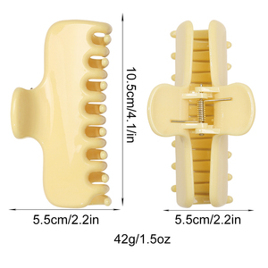 ZOYU Neue Haarklammer mit Prägungseffekt, einfarbig, 10,5 cm, PC-Haarspange, schlicht, elegant, für Damen, mit verbundenen Zähnen, Haarklammer im Haifisch-<span class=keywords><strong>Design</strong></span> - Product Image 4