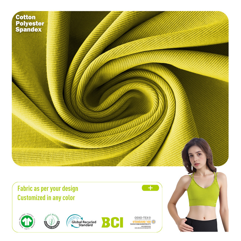Cotton Polyester Spandex Cashmere Rib Fabric