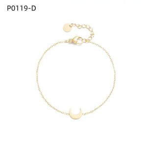 Pulsera de cadena con forma de luna Amy Amy, joyería de moda plateada para mujer, regalo de estilo clásico P0119 - Product Image 2