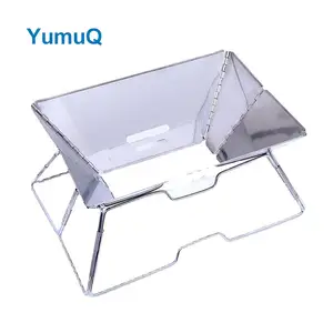 YumuQ Charcoal Portable Bbq Pellet Grilling Mini Set Stainless Steel Outdoor Camping Garden Travel