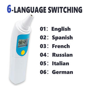 Penjualan laris 2024 termometer telinga berbicara inframerah gaya senapan penggunaan medis dengan penutup <span class=keywords><strong>Probe</strong></span> - Product Image 5