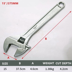 คุณภาพสูง Heavy Duty เปิดกว้างปรับ Spanner 15<span class=keywords><strong>นิ้ว</strong></span>ลิงประแจชุบโครเมี่ยม Universal <span class=keywords><strong>ประแจ</strong></span>ปรับ - Product Image 2