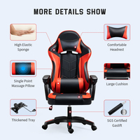 Haute qualité pivotant en cuir réglable ergonomique Style de course rose jeu chaise de jeu Design moderne en gros Silla Gamer