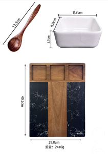 Juego de Tablas de Charcutería de <span class=keywords><strong>Madera</strong></span> de Acacia y Mármol, 11 Piezas, Tabla para Servir Quesos, Tabla para Aperitivos con Accesorios - Product Image 6