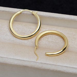 Pendientes de Plata S925, Acabado Mate Grande, Hebillas para Orejas Listas para Usar, Accesorios de Bricolaje, Moda 4793 - Product Image 3