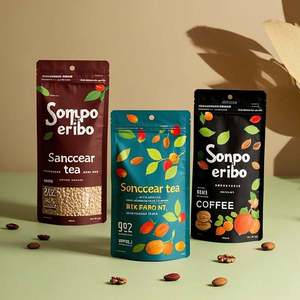 Wholesale Custom Logo Durable <b>Zip</b> <b>Lock</b> Coffee Snack <b>Bag</b> Resealable Stand-Up <b>Plastic</b> Packaging Pouch for Food Chewing Gum Jelly - Product Image 2