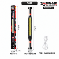Senter LED COB XINJUE B012 3.7V 18650 2000mAh Isi Ulang dengan Mode Cahaya Putih dan Merah, Casing ABS