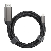1.8M 4K 60HZ USB 3.1 USB-C Type C vers HDMI Câble HDTV Adaptateur connecter téléphone portable au câble TV