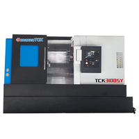 TCK3100SY CNC Machine Système de contrôle Fanuc Nouveau tournage Fraisage Broches à lit incliné Interpolation de l'axe Y 12 stations Outillage en direct