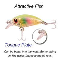 Leurre de pêche dur LUTAC Crank 35mm 2.5g, petit appât artificiel dur avec hameçon VMC, yeux de poisson 3D, fourniture d'usine, support OEM