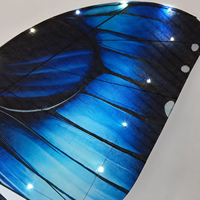 Avion papillon bionique rose personnalisé avec ailes en aquarelle et LED pour événements nocturnes, spectacle commercial