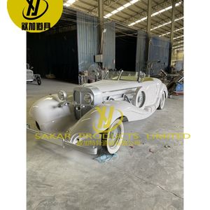 Escultura de figura de acero <span class=keywords><strong>Corten</strong></span> para exteriores abstracta modelo de escultura de coche con espejo de acero inoxidable - Product Image 2