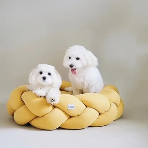 Wholesale Four Seasons Universal Hand-woven <b>Dog</b> <b>Bed</b> Personalized Comfortable Round Cat Nest Thick Knitted Pet <b>Bed</b> - Product Image 4