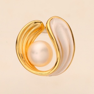 Pendientes de Perlas con Baño de Oro para Mujer, Joyería de Moda, Accesorios, Juego de Pendientes de Perlas con Baño de Oro - Product Image 4