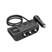 <strong>Best</strong> <strong>Selling</strong> 120W Car Charger with LED Digital Display 3 Sockets Cigarette <strong>Lighter</strong> Fast Charging Car Charger 12-24V for iphone