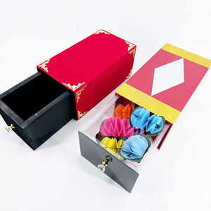 Caja extraíble de acrílico, caja mágica extraíble de madera, accesorios de magia para escenario de fiestas y reuniones anuales para transformar flores y dinero. - Product Image 1