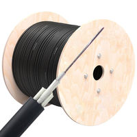 Câble à fibres optiques GYFXY extérieur à tube central lâche avec deux FRP parallèles, 2, 6, 12, 24 cœurs, 12 fibres, pour conduit aérien, monomode