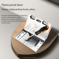 Prise de sol encastrée FUPAI JF Type 200 16A 4 prises NFC EU CN en acier inoxydable dissimulée IP20