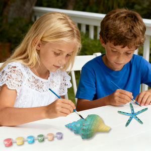 ชุดระบายสีสัตว์ทะเล DIY |   แปรงทาสีอะคริลิกสำหรับรูปปลาดาวและเปลือกหอยที่สามารถทาสีได้ |   ของเล่นศิลปะพีวีซีขนาด 4.5 นิ้ว ยี่ห้อ WAYEE - Product Image 2