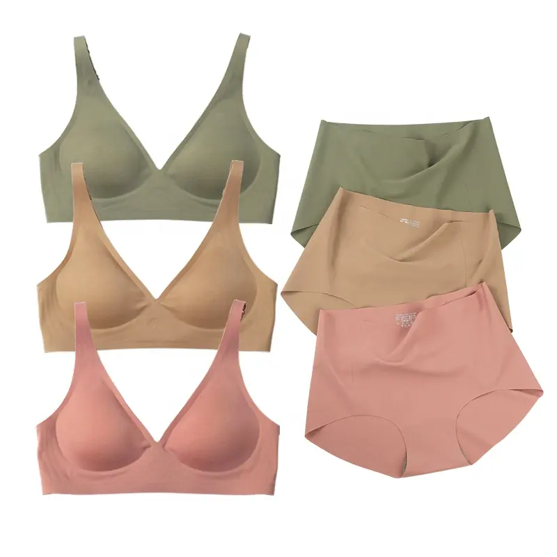 Draadvrije Gelei Gel Push-Up Brasier Para Mujer Sin Costura Naadloze Beha En Slipje Ondergoed Vrouwen Beha & Korte Sets Groothandel